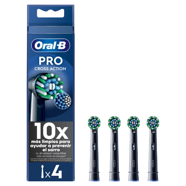 Oral-B Pro Cross Action, fekete Fogkefefejek, 4 db termékhez kapcsolódó kép