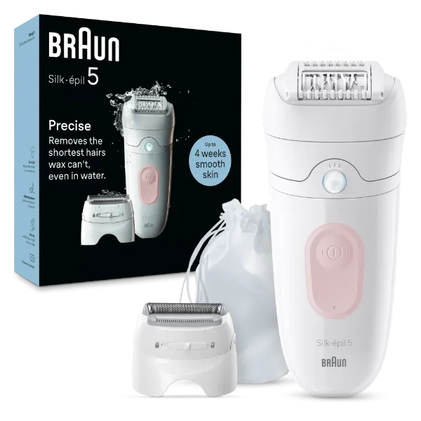 Braun Silk·épil 5, Epilátor az Egyszerű Szőrtelenítéshez, 5-030, Fehér/flamingó rózsaszín termékhez kapcsolódó kép