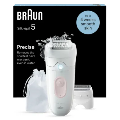 Braun Silk·épil 5, Epilátor az Egyszerű Szőrtelenítéshez, 5-030, Fehér/flamingó rózsaszín termékhez kapcsolódó kép