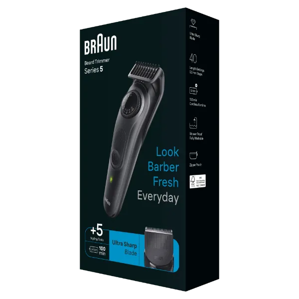 Braun Series 5 BT5420 Szakállvágó, Trimmer Férfiaknak Formázóeszközökkel és 100 perces üzemidővel termékhez kapcsolódó kép
