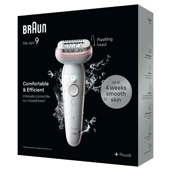 Braun Silk·épil 9, Epilátor az Egyszerű Szőrtelenítéshez, Tartósan Sima Bőr, 9-000, Fehér/flamingó termékhez kapcsolódó kép