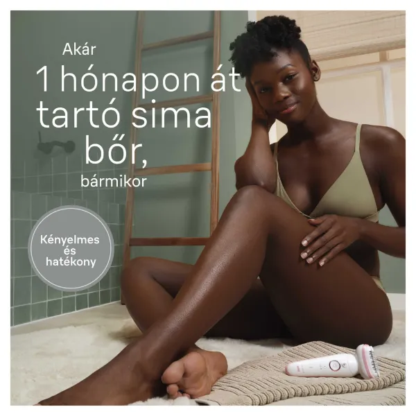 Braun Silk·épil 9, Epilátor az Egyszerű Szőrtelenítéshez, Tartósan Sima Bőr, 9-000, Fehér/flamingó termékhez kapcsolódó kép
