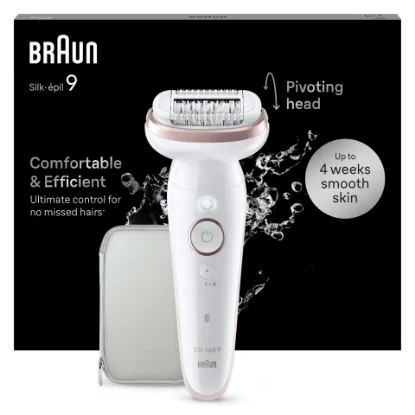 Braun Silk·épil 9, Epilátor az Egyszerű Szőrtelenítéshez, Tartósan Sima Bőr, 9-000, Fehér/flamingó termékhez kapcsolódó kép