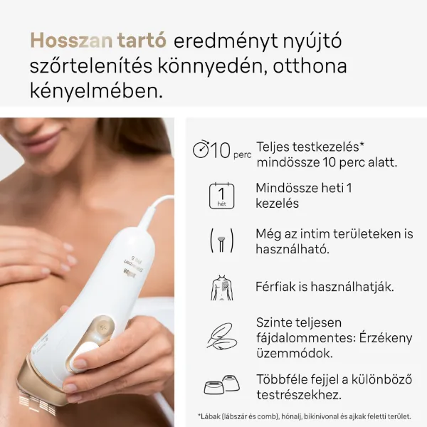 Braun IPL Silk expert Pro 5, Szőrtelenítés Otthoni Kezeléssel, Neszesszer, 2 Fej, PL5146 termékhez kapcsolódó kép
