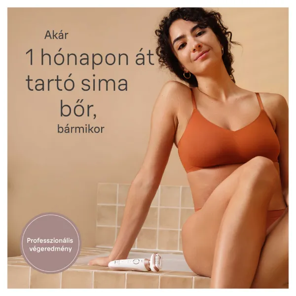 Braun Silk·épil 9 Flex, Epilátor az Egyszerű Szőrtelenítéshez, 9-030 3D, Fehér/rózsaszín, titán termékhez kapcsolódó kép