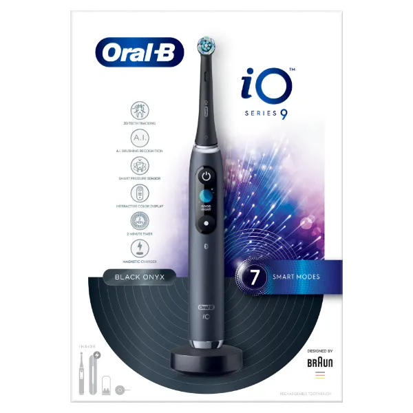Oral-B iO 9 Fekete Elektromos Fogkefe, Braun Tervezéssel termékhez kapcsolódó kép