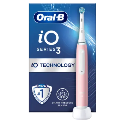 Oral-B iO 3 Elektromos Fogkefe, Rózsaszín, Braun Tervezéssel termékhez kapcsolódó kép