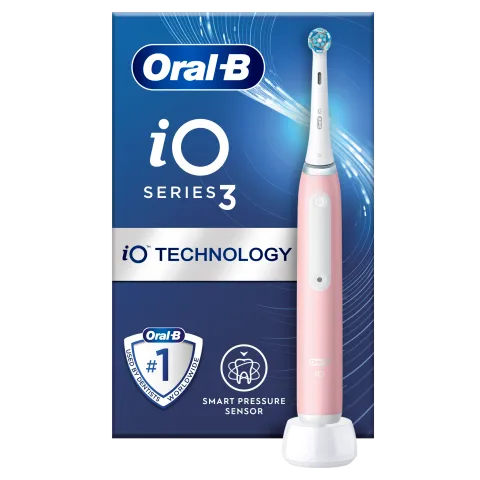 Oral-B iO 3 Elektromos Fogkefe, Rózsaszín, Braun Tervezéssel termékhez kapcsolódó kép
