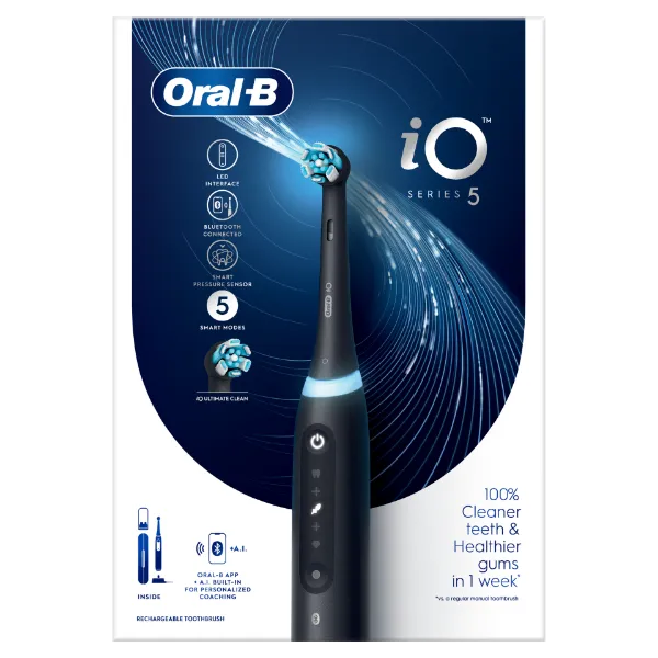 Oral-B iO 5 Elektromos Fogkefe, Fekete termékhez kapcsolódó kép