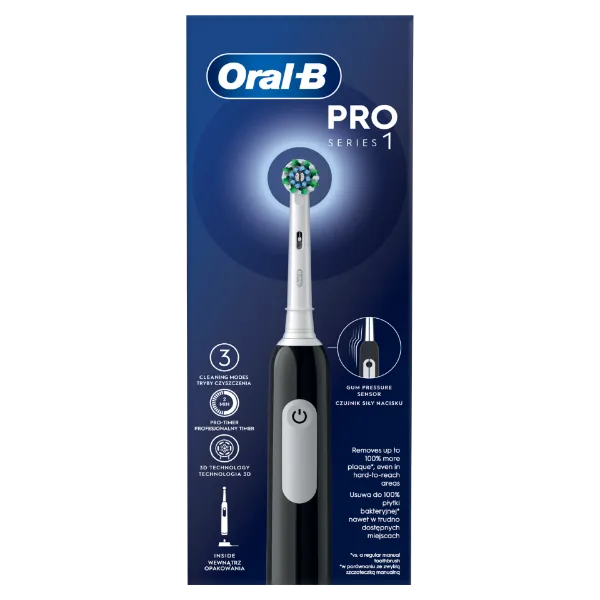 Oral-B Pro Series 1 Elektromos Fogkefe, Fekete, Braun Tervezéssel termékhez kapcsolódó kép