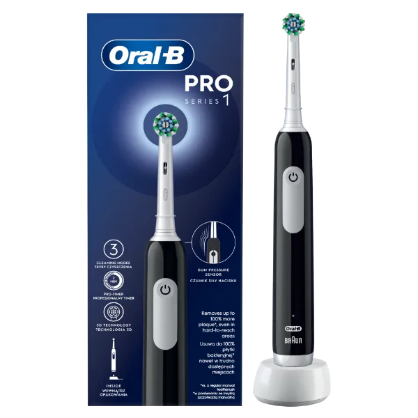 Oral-B Pro Series 1 Elektromos Fogkefe, Fekete, Braun Tervezéssel termékhez kapcsolódó kép