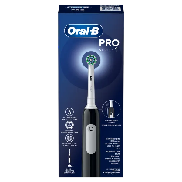Oral-B Pro Series 1 Elektromos Fogkefe, Fekete, Braun Tervezéssel termékhez kapcsolódó kép