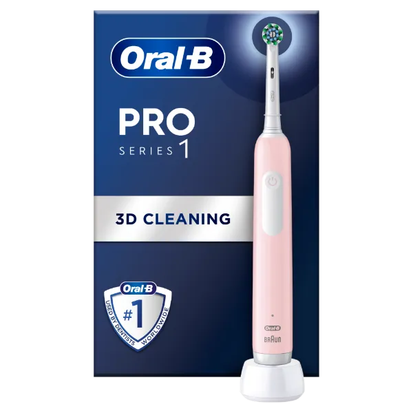 Oral-B Pro Series 1 Elektromos Fogkefe, Rózsaszín, Braun Tervezéssel termékhez kapcsolódó kép