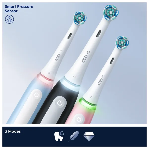 Oral-B iO 3 Elektromos Fogkefe, Kék, Braun Tervezéssel termékhez kapcsolódó kép