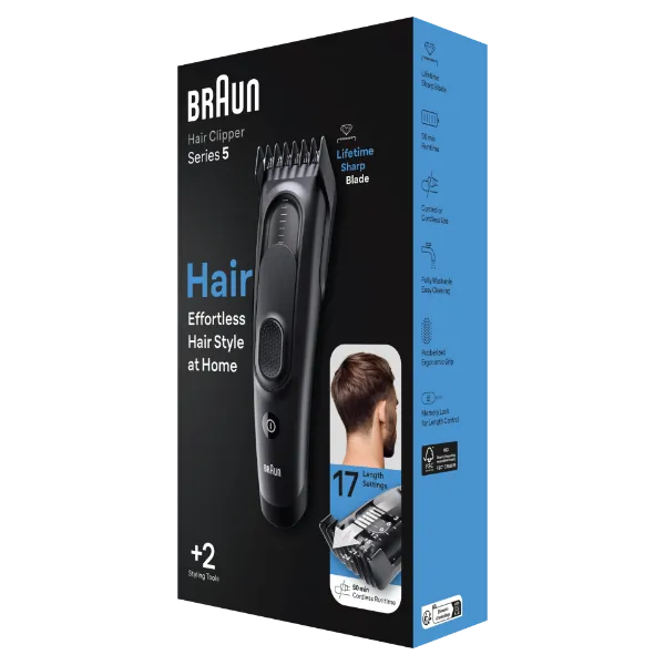 Braun Series 5 HC5330 Hajvágó, Hajvágók Férfiaknak 17 Hosszbeállítással termékhez kapcsolódó kép