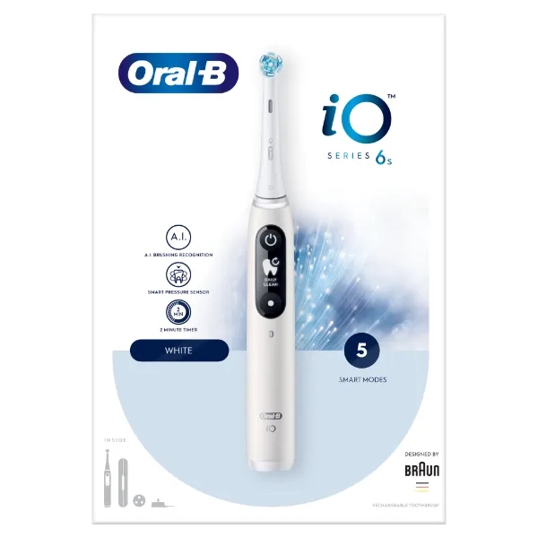 Oral-B iO 6s Elektromos Fogkefe, Fehér termékhez kapcsolódó kép