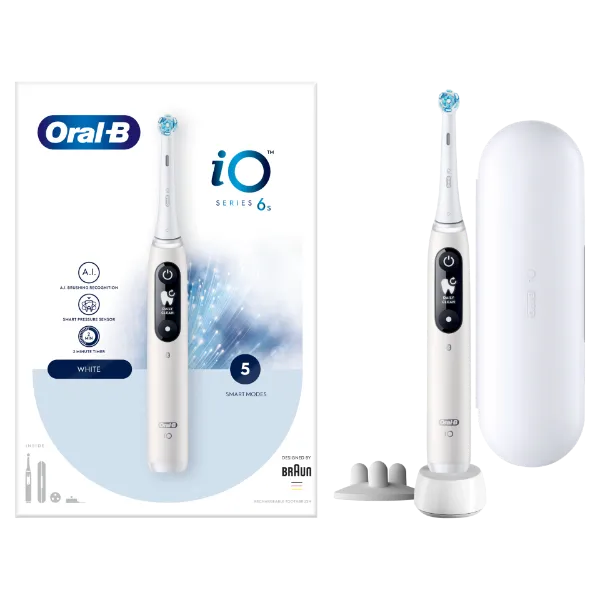 Oral-B iO 6s Elektromos Fogkefe, Fehér termékhez kapcsolódó kép