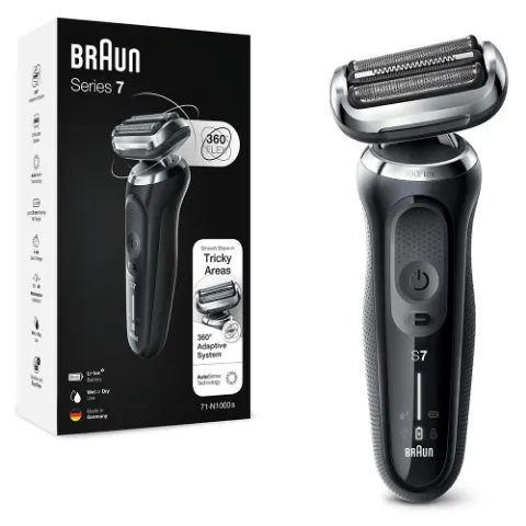 Braun 71-N1000S Wet&Dry borotva, utazótokkal, Fekete termékhez kapcsolódó kép