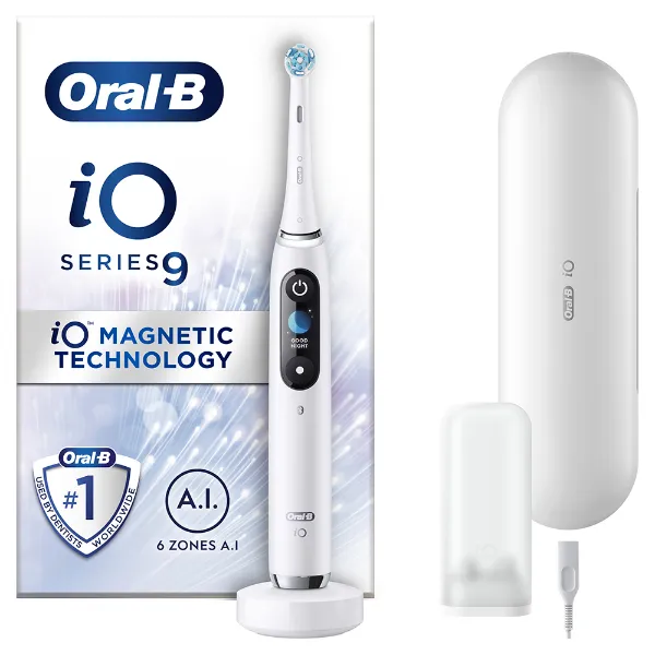 Oral-B iO 9 Elektromos Fogkefe, White Alabaster termékhez kapcsolódó kép
