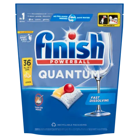 Finish Powerball Quantum All in 1 Citrom mosogatógép kapszula 36 db 374 g termékhez kapcsolódó kép