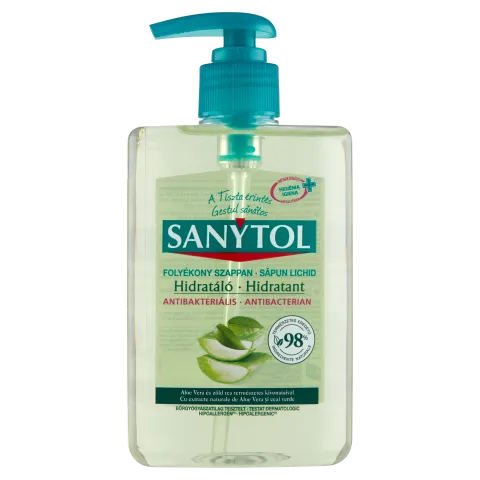 Sanytol Antibakteriális Folyékony Szappan Zöld Tea és aloe vera 250ml termékhez kapcsolódó kép