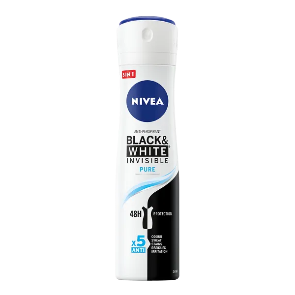 Nivea deo spray women 150 ml Invisible B&W Pure termékhez kapcsolódó kép
