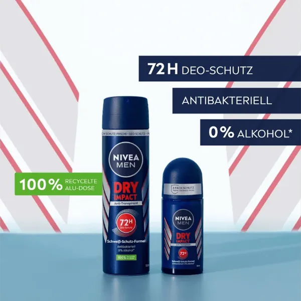 Nivea deo spray men 150 ml Dry Impact termékhez kapcsolódó kép