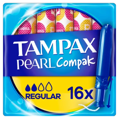 Tampax Pearl Compak Regular Applikátoros Tampon, 16 db termékhez kapcsolódó kép