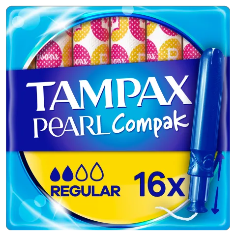 Tampax Pearl Compak Regular Applikátoros Tampon, 16 db termékhez kapcsolódó kép
