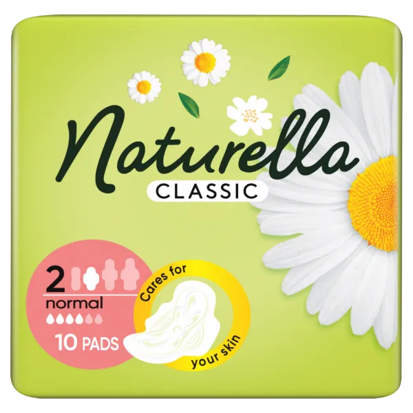 Naturella Classic Normál Camomile Egészségügyi Betét szárnyas betét x10 termékhez kapcsolódó kép