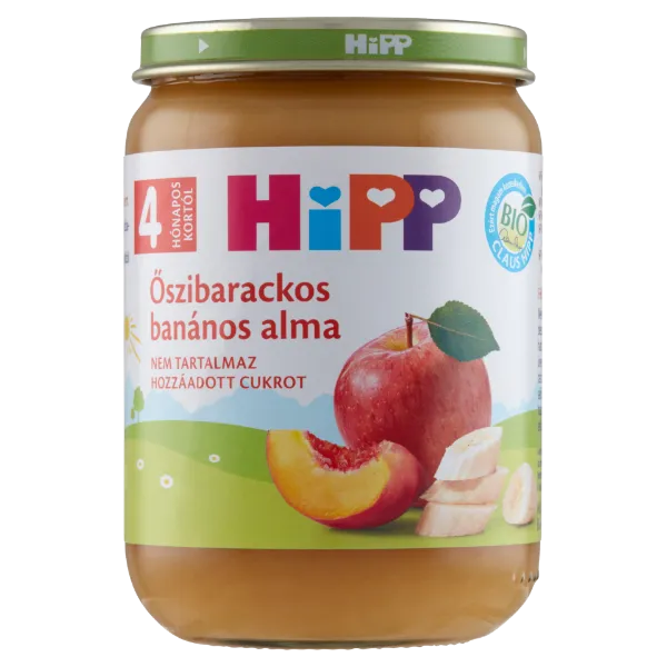 HiPP BIO bébidesszert 190 g őszibarackos banános alma 4 hó+ termékhez kapcsolódó kép