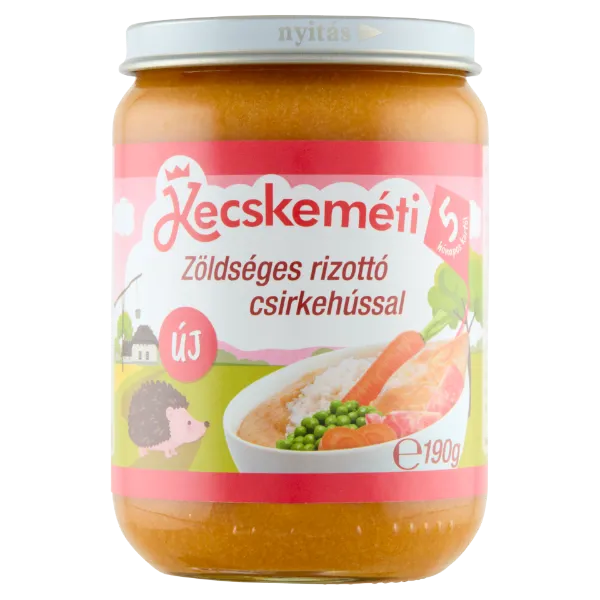 Kecskeméti bébiétel 190 g zöldséges rizottó csirkehússal 5 hó+ termékhez kapcsolódó kép