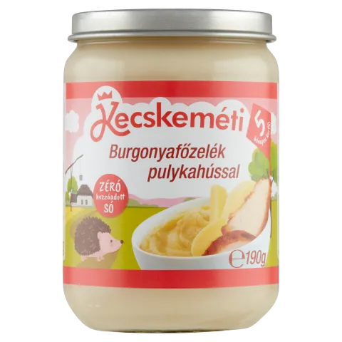 Kecskeméti bébiétel 190 g burgonyafőzelék pulykahússal 5 hó+ termékhez kapcsolódó kép
