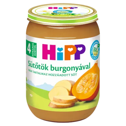 HiPP sütőtök burgonyával főzelék a babának 4 hó+ 190 g termékhez kapcsolódó kép