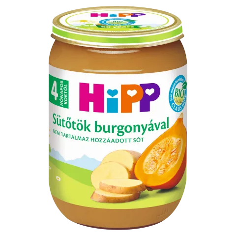 HiPP sütőtök burgonyával főzelék a babának 4 hó+ 190 g termékhez kapcsolódó kép