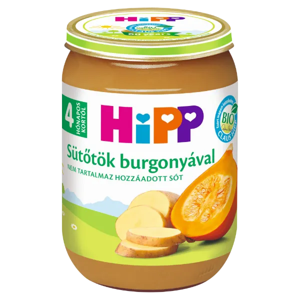 HiPP sütőtök burgonyával főzelék a babának 4 hó+ 190 g termékhez kapcsolódó kép