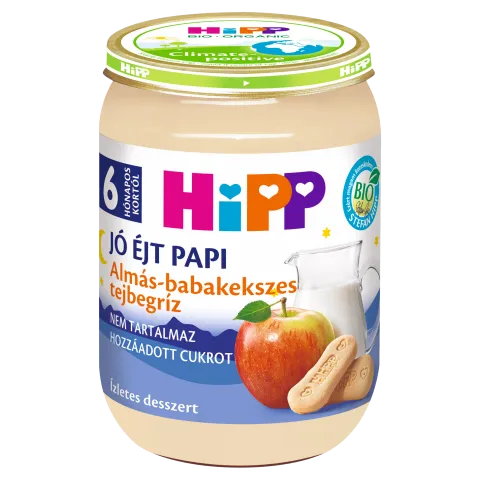 HiPP Jó Éjt Papi BIO bébidesszert 190 g almás-babakekszes tejbegríz 6 hó+ termékhez kapcsolódó kép