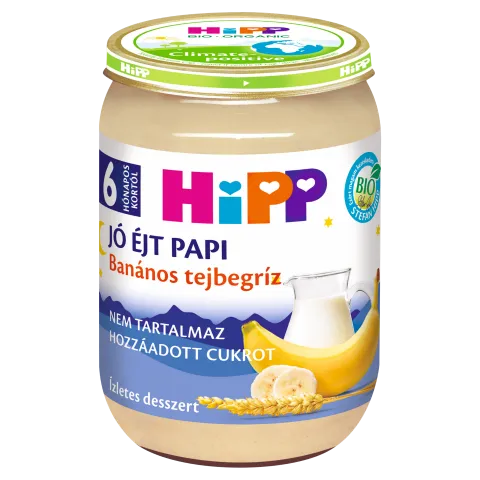 HiPP Jó Éjt Papi bébidesszert 190 g banános tejbegríz 6 hó+ termékhez kapcsolódó kép