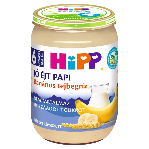 HiPP Jó Éjt Papi bébidesszert 190 g banános tejbegríz 6 hó+ termékhez kapcsolódó kép