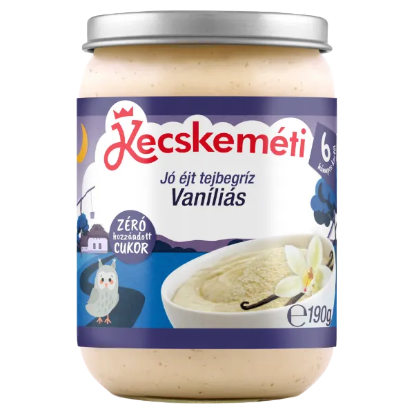 Kecskeméti Jó éjt bébidesszert 190 g tejbegríz vaníliás 6 hó+ termékhez kapcsolódó kép