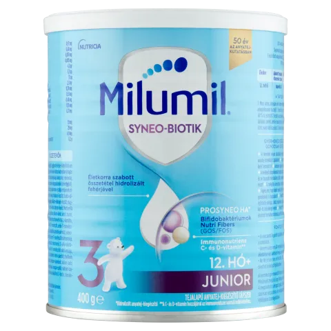 Milumil HA 3 Prosyneo Junior tejalapú anyatej-kiegészítő tápszer 12. hó+ 400 g termékhez kapcsolódó kép