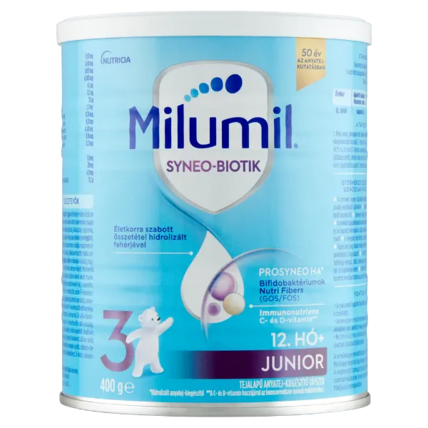 Milumil HA 3 Prosyneo Junior tejalapú anyatej-kiegészítő tápszer 12. hó+ 400 g termékhez kapcsolódó kép