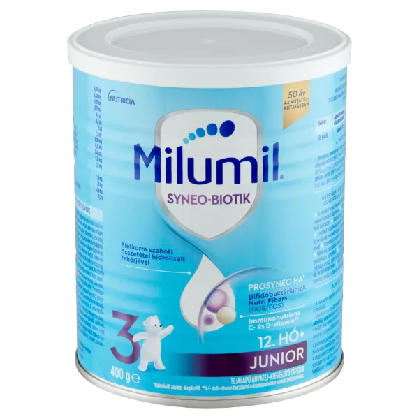 Milumil HA 3 Prosyneo Junior tejalapú anyatej-kiegészítő tápszer 12. hó+ 400 g termékhez kapcsolódó kép