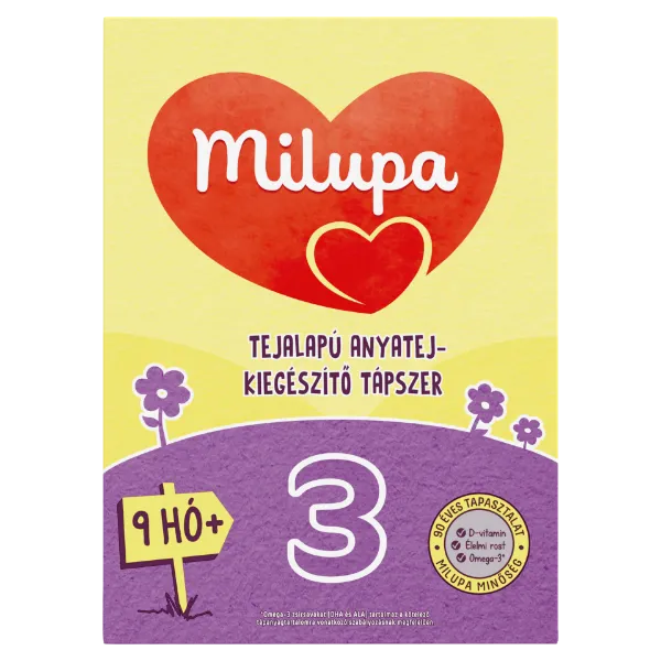 Milupa 3 tejalapú anyatej-kiegészítő tápszer 500 g 9 hó+ termékhez kapcsolódó kép