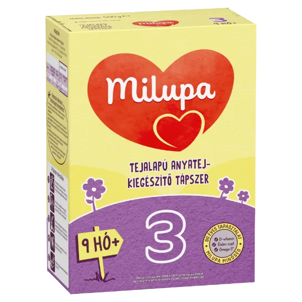 Milupa 3 tejalapú anyatej-kiegészítő tápszer 500 g 9 hó+ termékhez kapcsolódó kép
