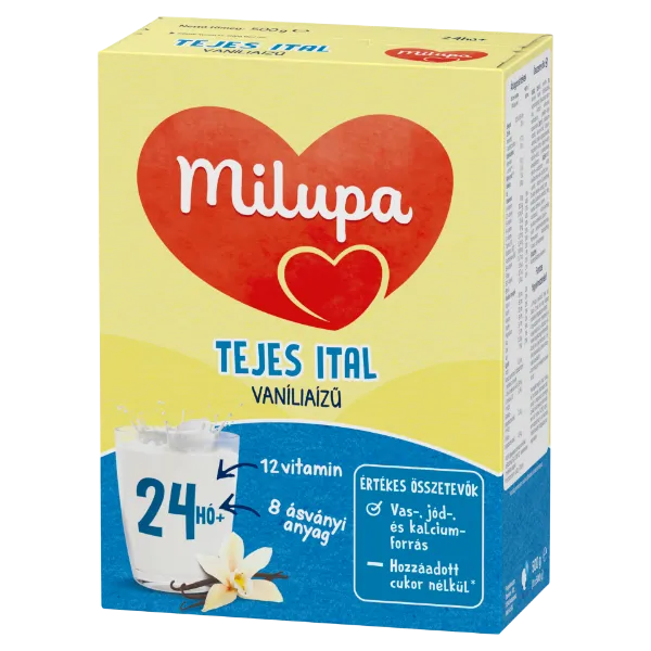 Milupa vaníliaízű tejes ital 24 hó+ 500g termékhez kapcsolódó kép