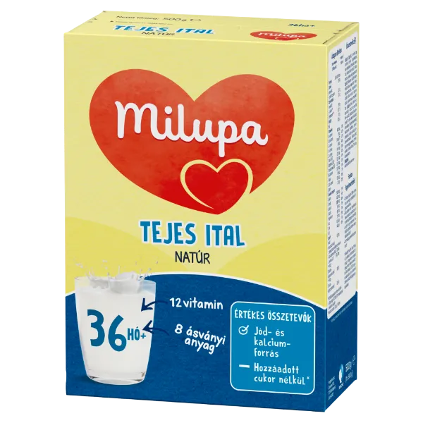 Milupa natúr tejes ital 36 hó+ 500 g termékhez kapcsolódó kép
