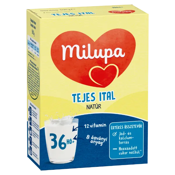 Milupa natúr tejes ital 36 hó+ 500 g termékhez kapcsolódó kép