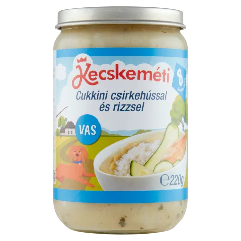 Kecskeméti bébiétel 220 g cukkini csirkehússal és rizzsel 8 hó+ termékhez kapcsolódó kép