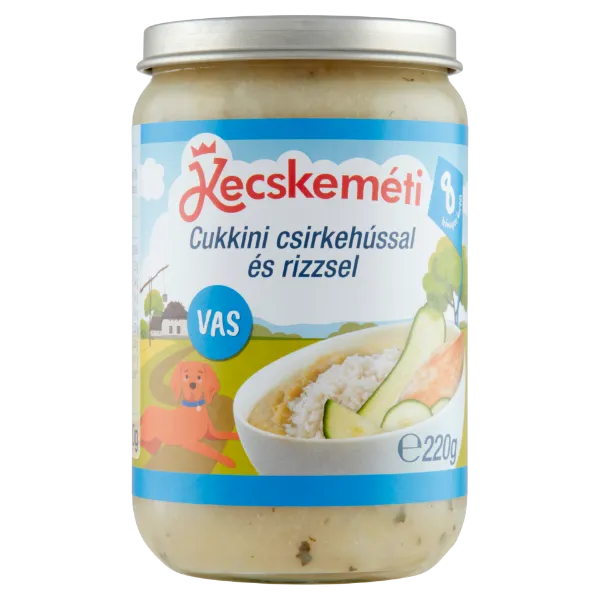 Kecskeméti bébiétel 220 g cukkini csirkehússal és rizzsel 8 hó+ termékhez kapcsolódó kép